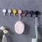 Removable Macaron Adhesive Hooks Heavy Duty, No Drill Wall Hooks for Kitchen, Bathroom, & Door Storage