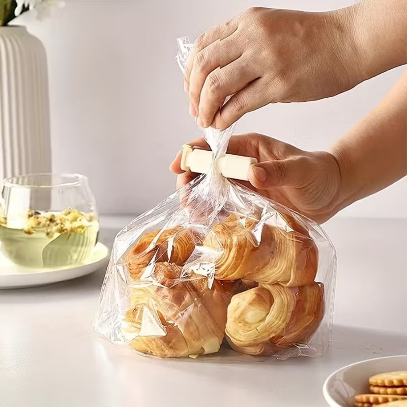 Pack Food Bag Clips Airtight Seal, Non Slip, Reusable Food Grade PP Clips for Snacks, Flour Bags & Kitchen Storage