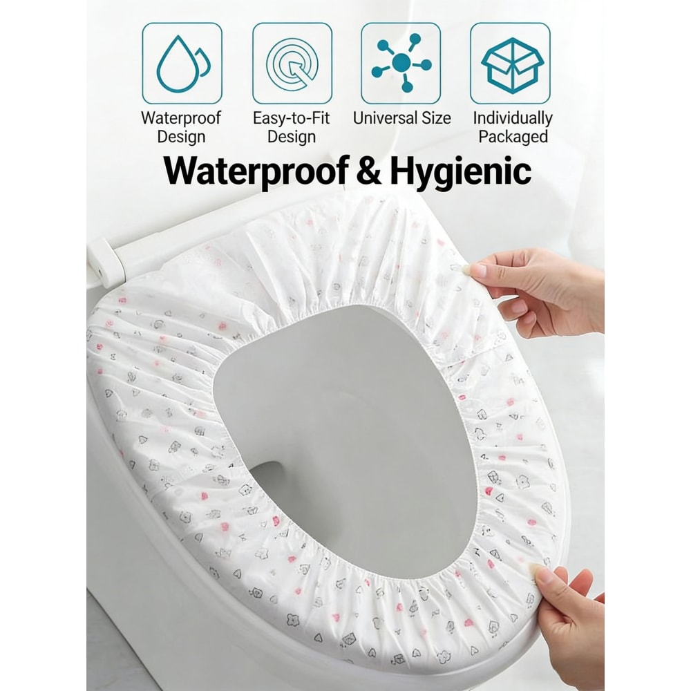 Disposable Waterproof Toilet Seat Covers for Travel & Public Restrooms