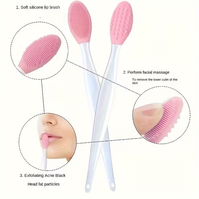 Facial Cleansing Brush Soft Silicone Bristles, Waterproof Deep Pore Cleanser for Sensitive & Normal Skin