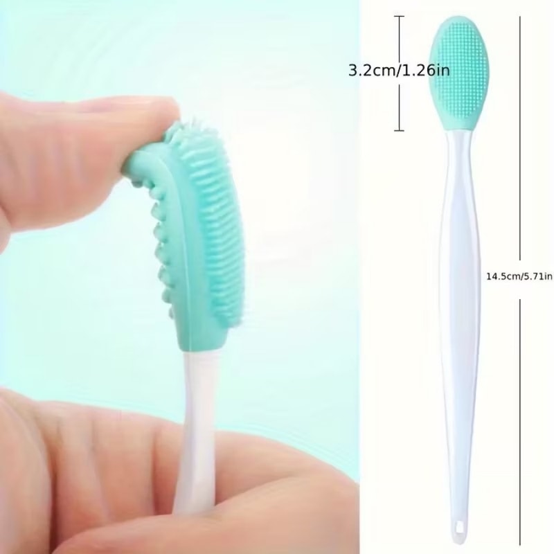 Facial Cleansing Brush Soft Silicone Bristles, Waterproof Deep Pore Cleanser for Sensitive & Normal Skin
