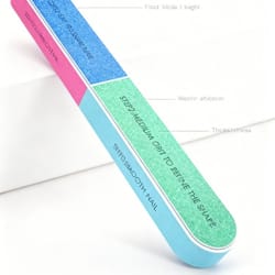 professional nail file set for acrylic & natural nails double-sided emery board for shaping, polishing & manicure