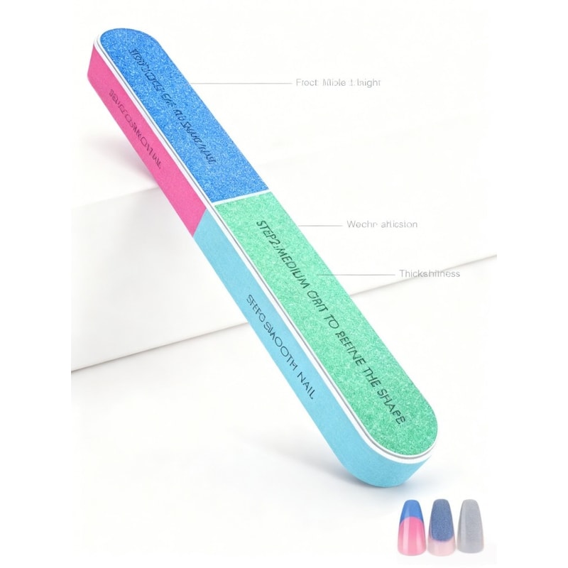 Professional Nail File Set for Acrylic & Natural Nails Double-Sided Emery Board for Shaping, Polishing & Manicure
