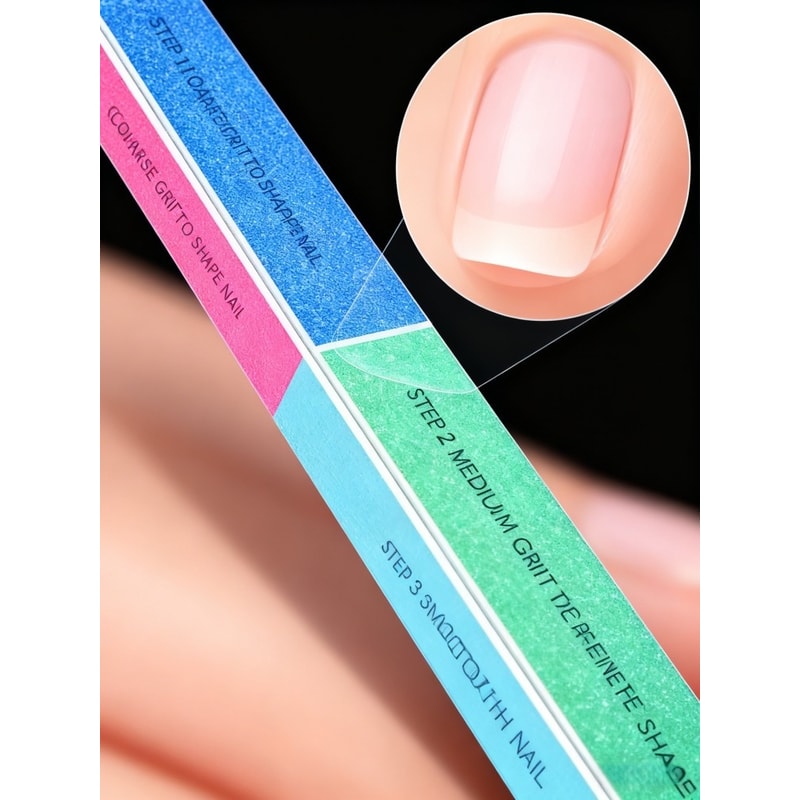 Professional Nail File Set for Acrylic & Natural Nails Double-Sided Emery Board for Shaping, Polishing & Manicure