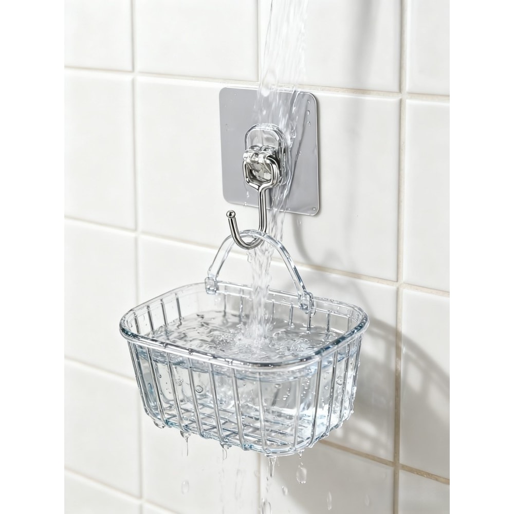 Heavy Duty Adhesive Wall Hooks Waterproof, Traceless, Clear, Self Adhesive for Kitchen, Bathroom, and Home