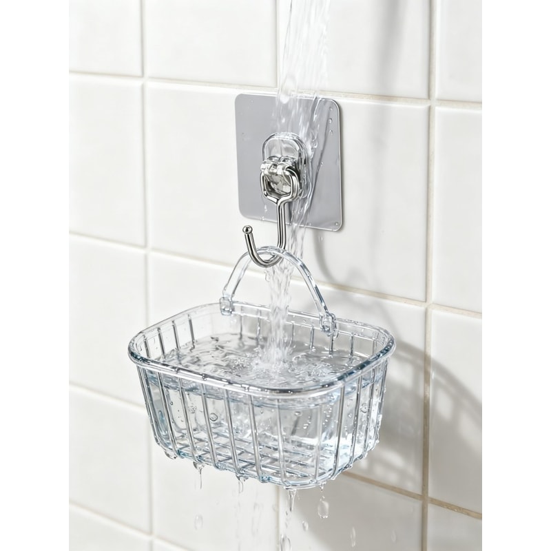 Heavy Duty Adhesive Wall Hooks Waterproof, Traceless, Clear, Self Adhesive for Kitchen, Bathroom, and Home