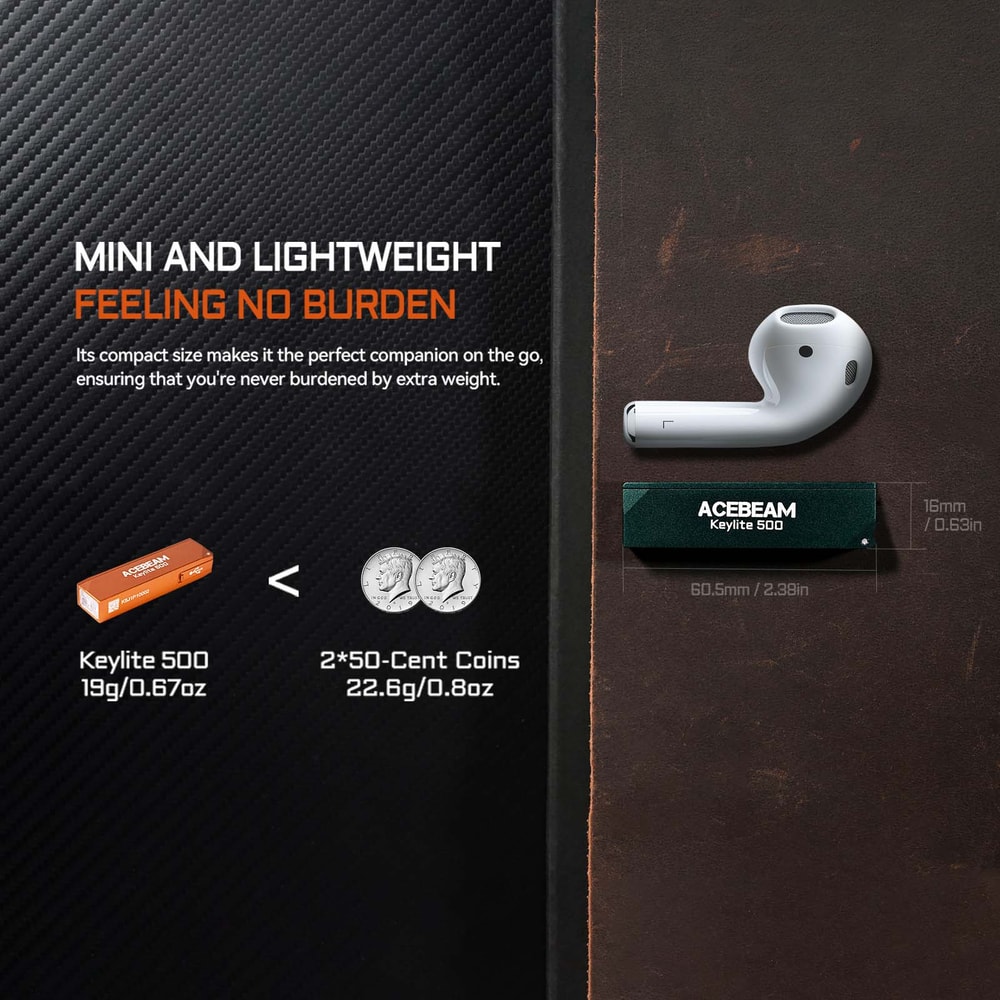 Keychain Flashlight Keylite Rechargeable EDC Flashlight With Dual LED Light Strobe Mode SelfDefense 1