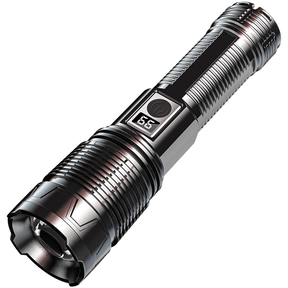 High Power Rechargeable LED Flashlight Super Strong Long Range Torch With Built In Battery For Outd 6
