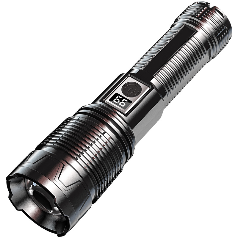 High Power Rechargeable LED Flashlight Super Strong Long Range Torch With Built In Battery For Outd 6