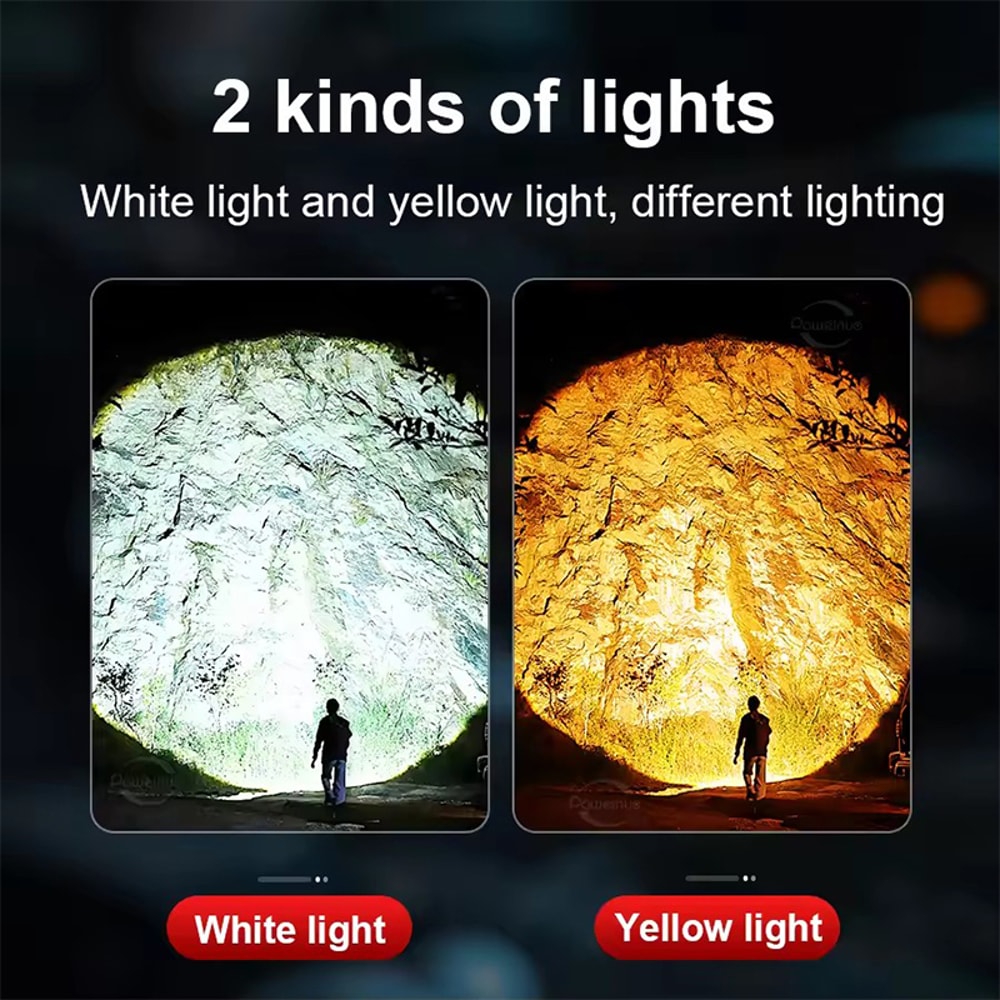 High Power Rechargeable LED Flashlight Super Strong Long Range Torch With Built In Battery For Outd 5