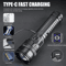 Ultra Bright LED Tactical Flashlight With Builtin Battery Powerful Emergency Camping Torch Tail Li 1