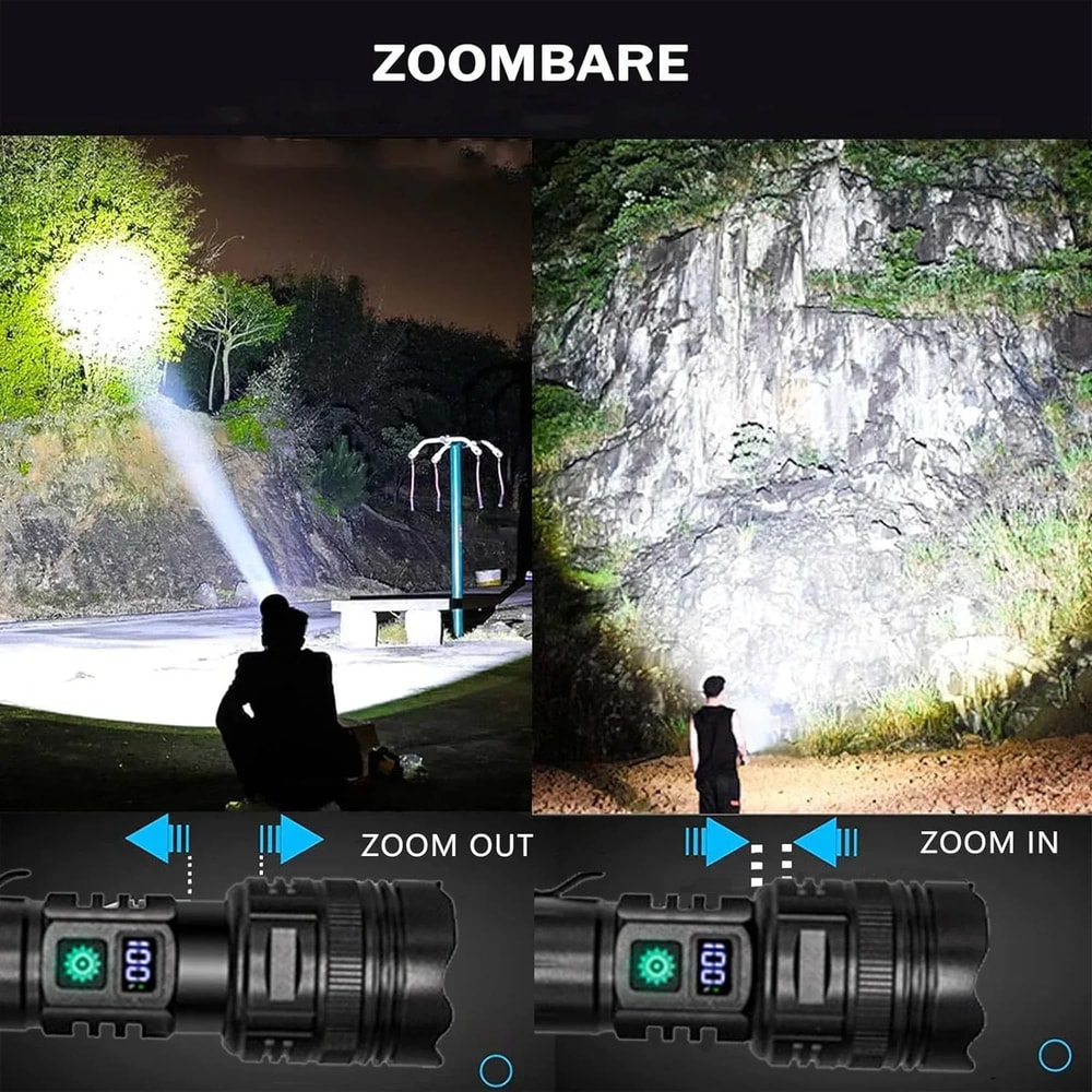 Rechargeable Tactical Flashlight Super Bright Long Range And Portable Lantern For Outdoor Adventure 3