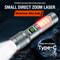 Rechargeable Ultra Bright Flashlight with Multi Light Source Zoom Long Beam & Side Flood Light for Outdoor Emergencies