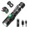 High Power LED Flashlight With Zoom Waterproof Lamp Lighting Modes USB Charging 0