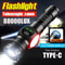 USB Rechargeable LED Flashlight With Lighting Modes Magnet Perfect For Hiking 1