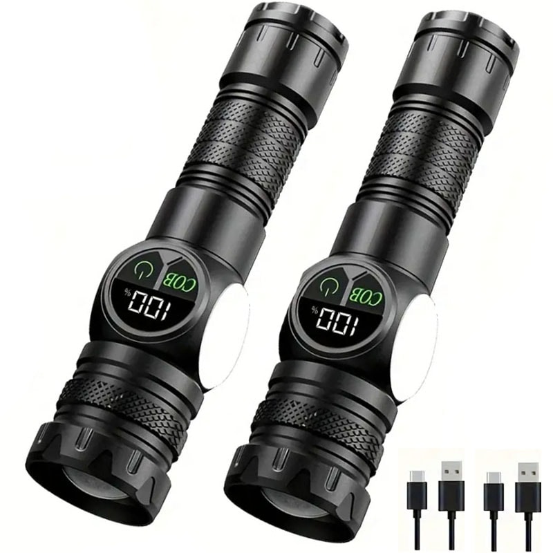 USB Rechargeable LED Flashlight With Lighting Modes Magnet Perfect For Hiking 7