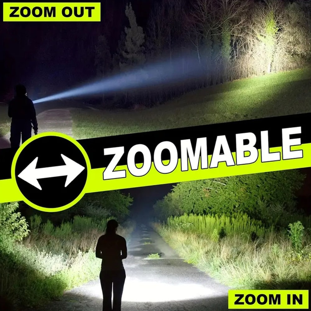 USB Rechargeable LED Flashlight With Lighting Modes Magnet Perfect For Hiking 3