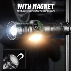 usb rechargeable led flashlight with lighting modes & magnet perfect for hiking
