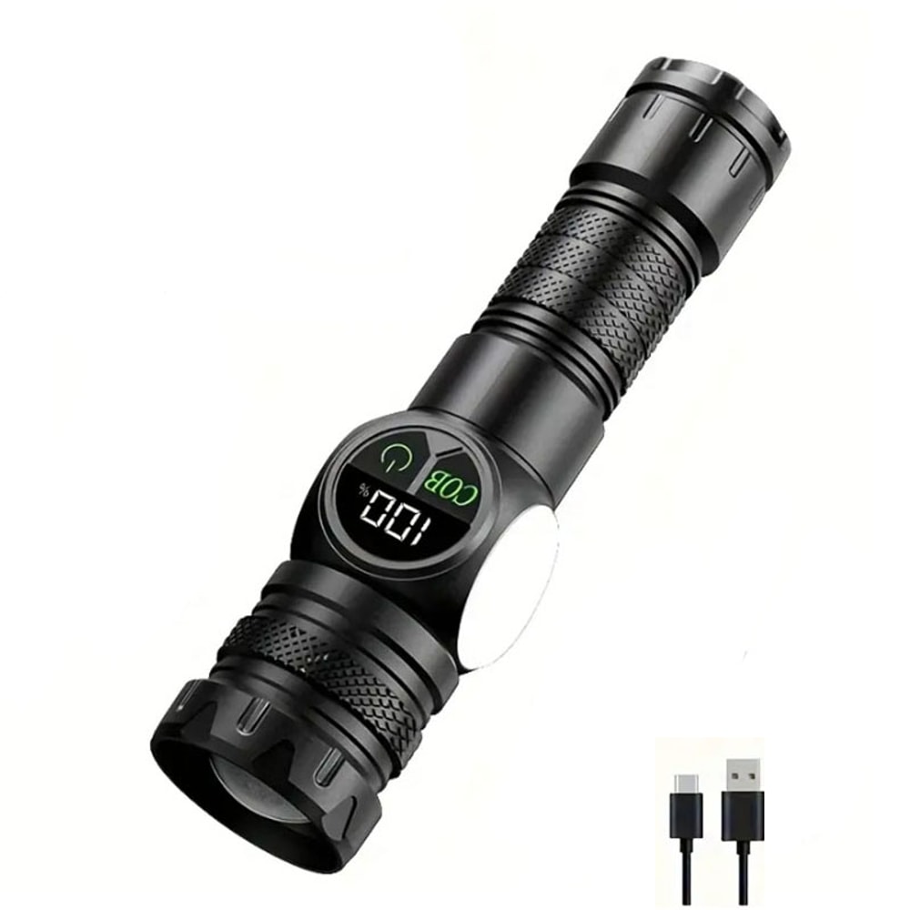 USB Rechargeable LED Flashlight With Lighting Modes Magnet Perfect For Hiking 6