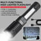High Power Tactical LED Flashlight USB Rechargeable Camping Torch With Telescopic Zoom Built In Ba 1