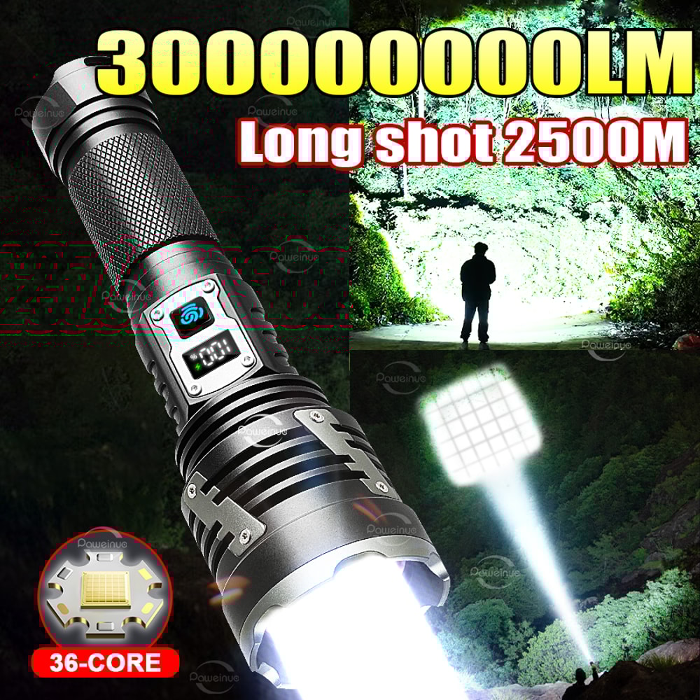 Ultra Powerful Rechargeable Flashlight LED Super Bright Torch For Fishing Hunting 1