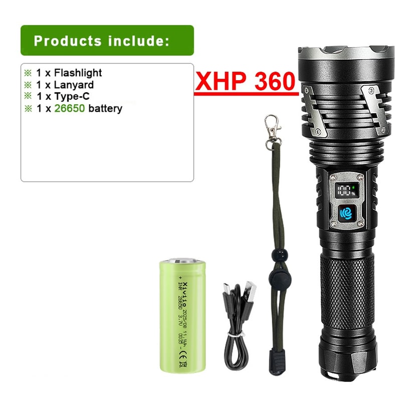 Ultra Powerful Rechargeable Flashlight LED Super Bright Torch For Fishing Hunting 8