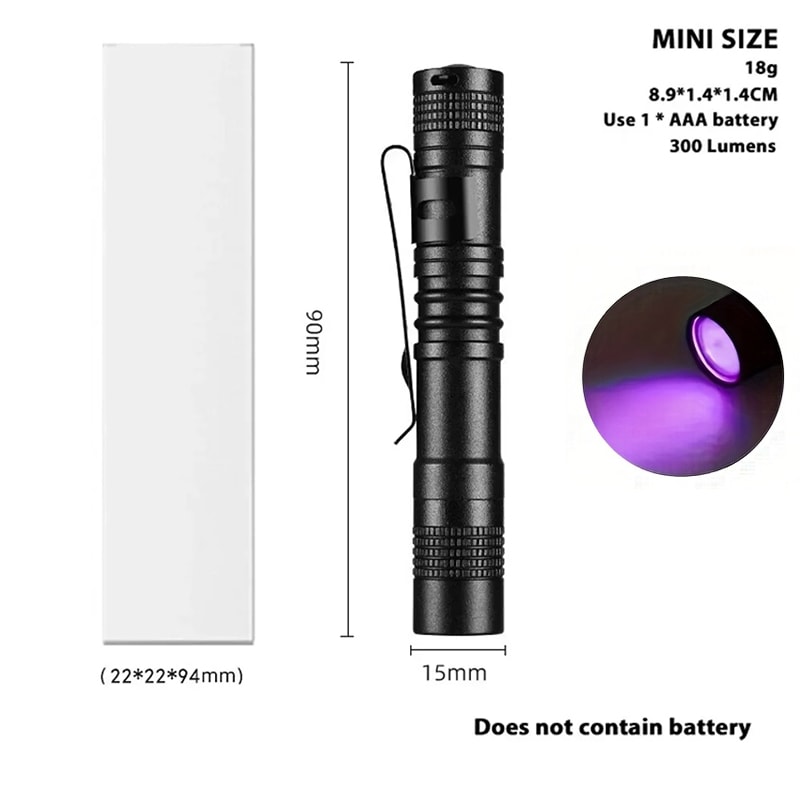 UV Flashlight Portable UV Lamp For Pet Urine Scorpion Detection And More 6