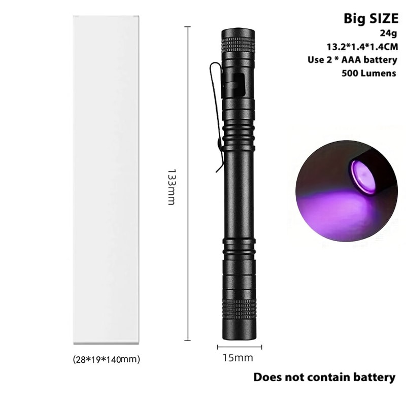 UV Flashlight Portable UV Lamp For Pet Urine Scorpion Detection And More 7