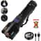 High Power LED Flashlight Rechargeable Type C Zoom Torch Window Breaker For Outdoor Camping Hiking 6