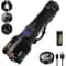 High Power LED Flashlight Rechargeable Type C Zoom Torch Window Breaker For Outdoor Camping Hiking 9