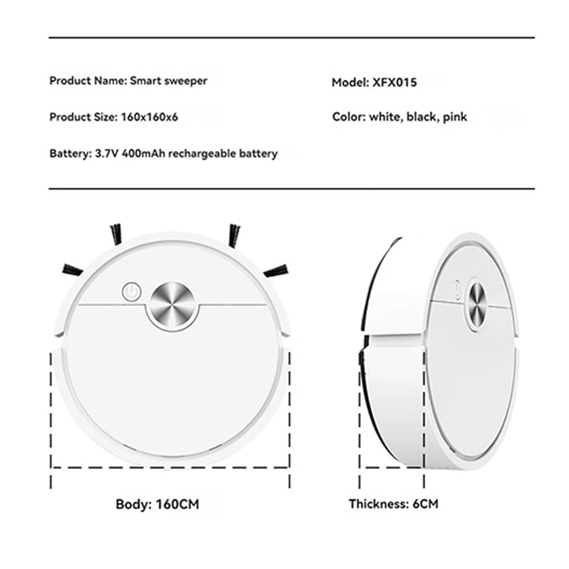 Smart Robot Vacuum Cleaner Mini Mopping Suction For Home 5