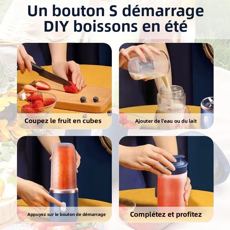 Portable USB Blender Juicer Cup For Smoothies Milkshakes Mini Kitchen Mixer Tool 1