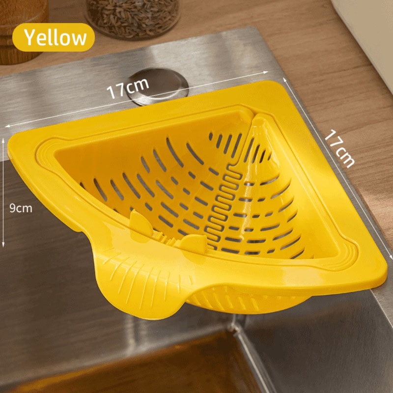 Magnetic Anti-Leak Kitchen Sink Drain Filter Strainer Quick & Effective Triangle Design