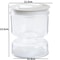Sealed Pickle Jar with Flip Container & Strainer Hourglass Design for Wet & Dry Separation, Ideal for Olives & Pickles