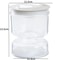 Sealed Pickle Jar with Flip Container & Strainer Hourglass Design for Wet & Dry Separation, Ideal for Olives & Pickles