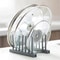 Stainless Steel Kitchen Organizer Pot Lid Rack Spoon Holder Pot Lid Shelf Cooking Dish Rack Pan C 0