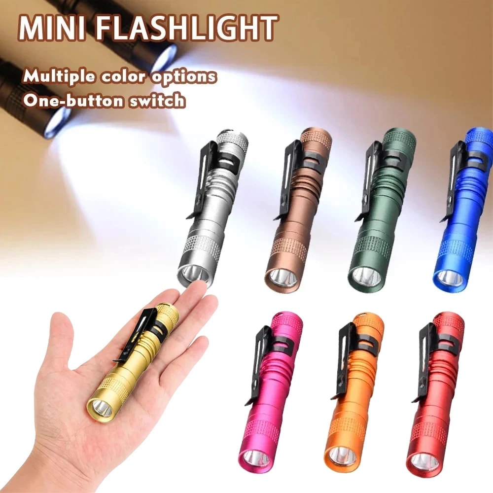 KDULIT Mini LED Flashlight Compact Portable Torch with AAA Battery for Outdoor & Emergency Use