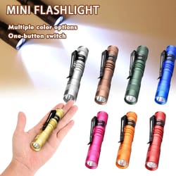kdulit mini led flashlight compact portable torch with aaa battery for outdoor & emergency use