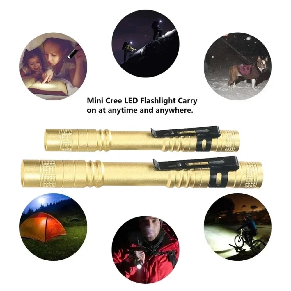 KDULIT Mini LED Flashlight Compact Portable Torch with AAA Battery for Outdoor & Emergency Use