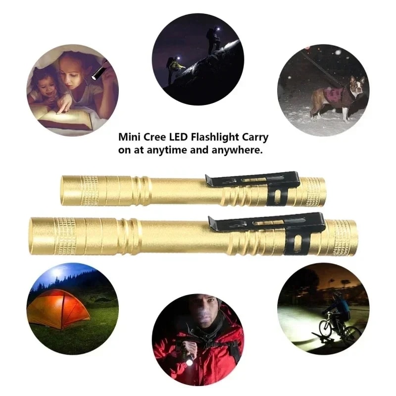 KDULIT Mini LED Flashlight Compact Portable Torch with AAA Battery for Outdoor & Emergency Use