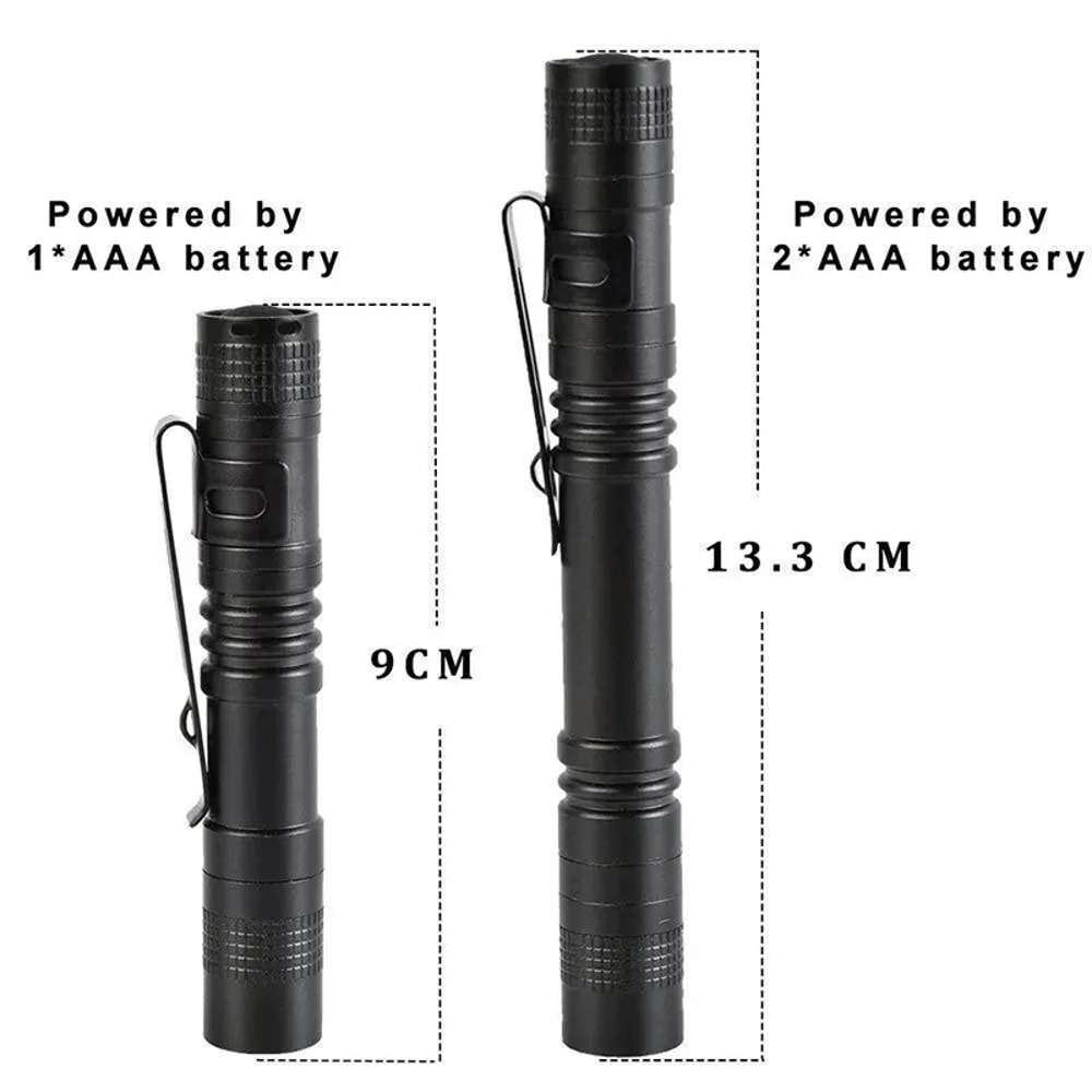 KDULIT Mini LED Flashlight Compact Portable Torch with AAA Battery for Outdoor & Emergency Use