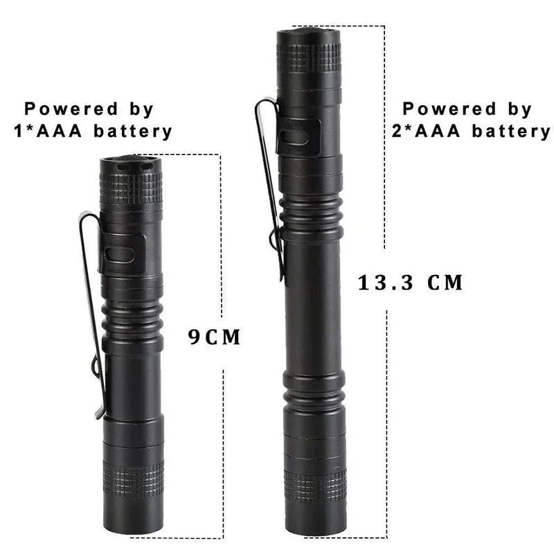 KDULIT Mini LED Flashlight Compact Portable Torch with AAA Battery for Outdoor & Emergency Use