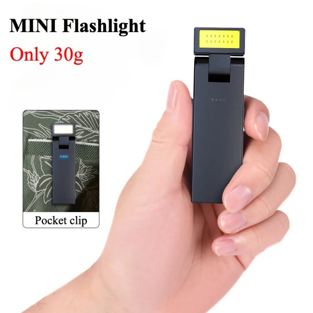 Rechargeable Mini Car Work Light Rotatable EDC Flashlight, Waterproof Emergency Torch for Car Inspection
