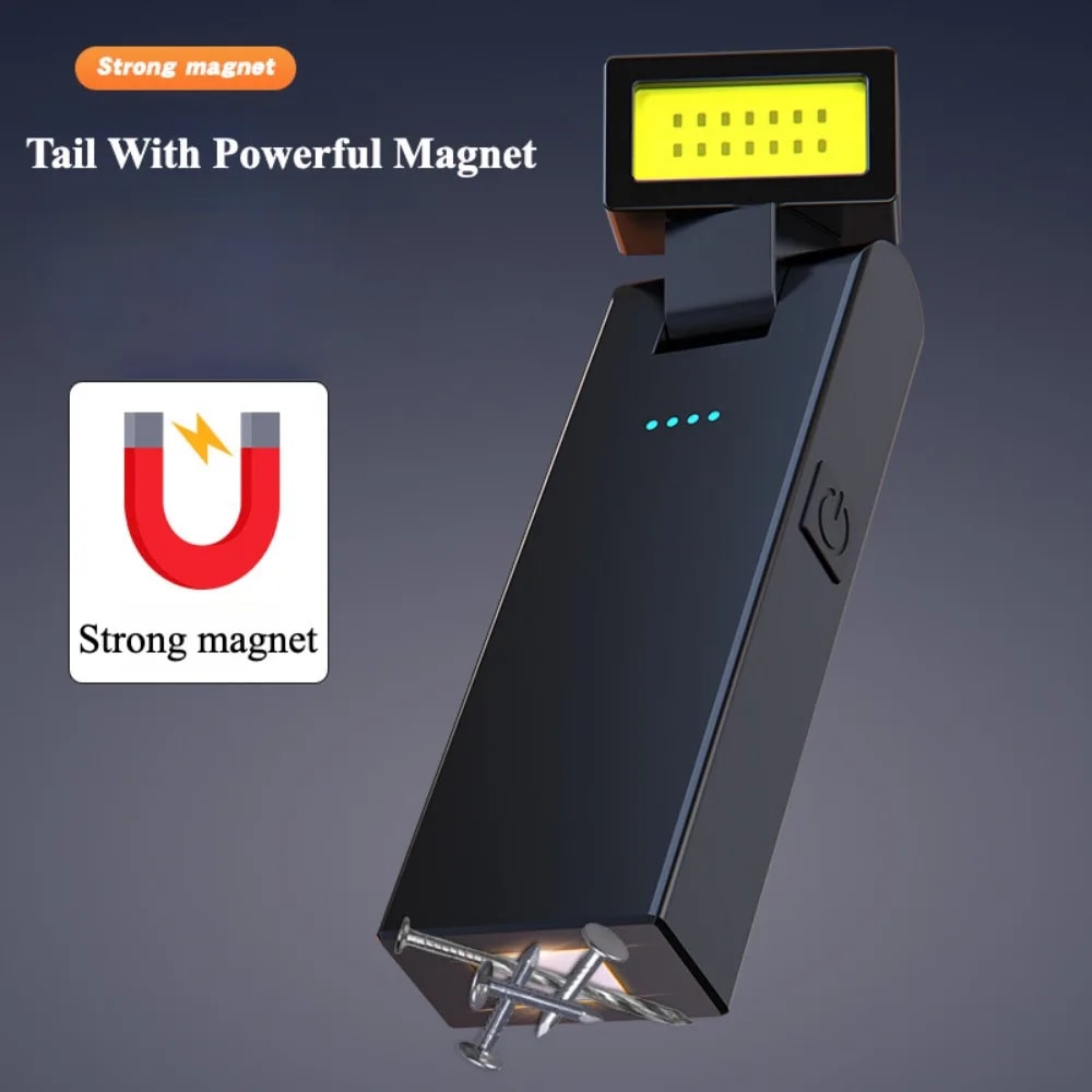 Rechargeable Mini Car Work Light Rotatable EDC Flashlight, Waterproof Emergency Torch for Car Inspection