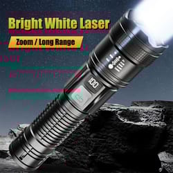 high-powered led tactical flashlight with usb charging - ultra bright zoom lantern for camping, fishing, and defense