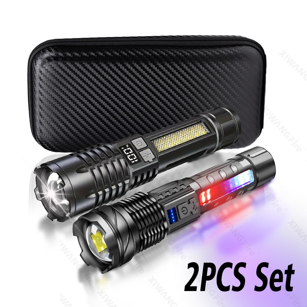 HighPowered LED Tactical Flashlight With USB Charging Ultra Bright Zoom Lantern For Camping Fishin