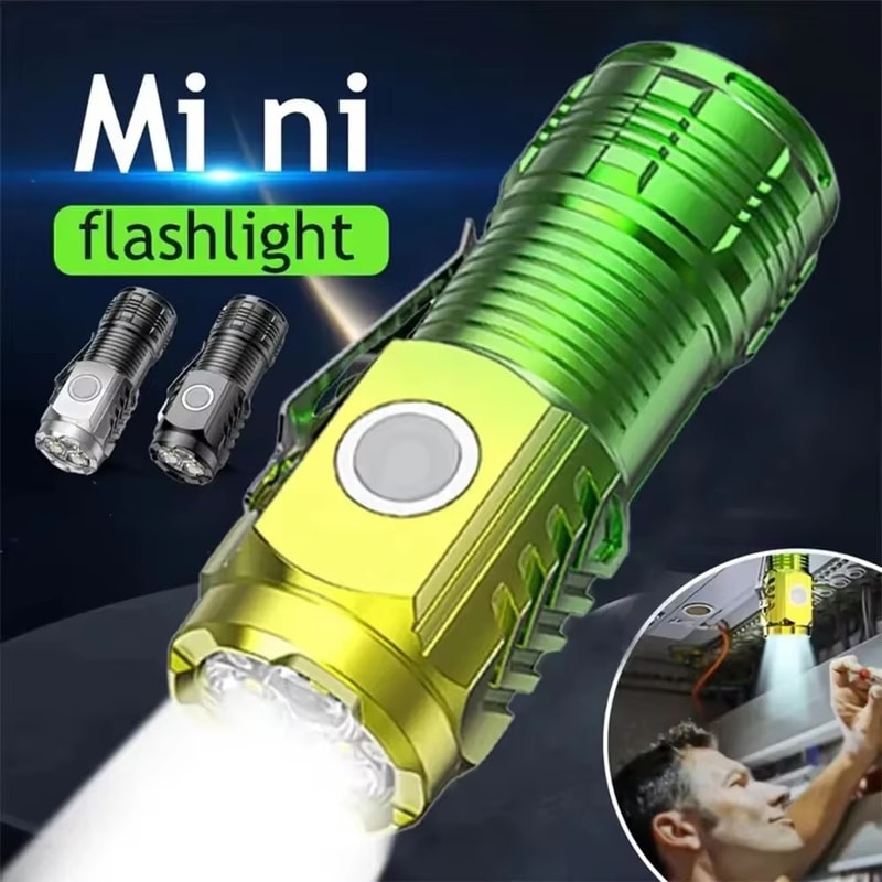 Three Eyes Little Monster LED Flashlight Super Bright Rechargeable Mini Portable Torch 0