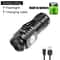Three Eyes Little Monster LED Flashlight Super Bright Rechargeable Mini Portable Torch 6