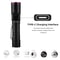 Zoom UV LED Flashlight Type C Rechargeable Invisible Ink Marker for Pet Urine, Tinea, Money, and Scorpions