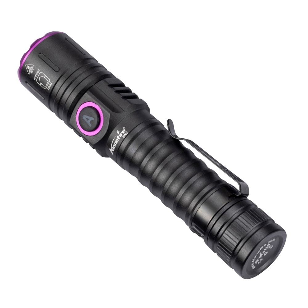 Zoom UV LED Flashlight Type C Rechargeable Invisible Ink Marker for Pet Urine, Tinea, Money, and Scorpions